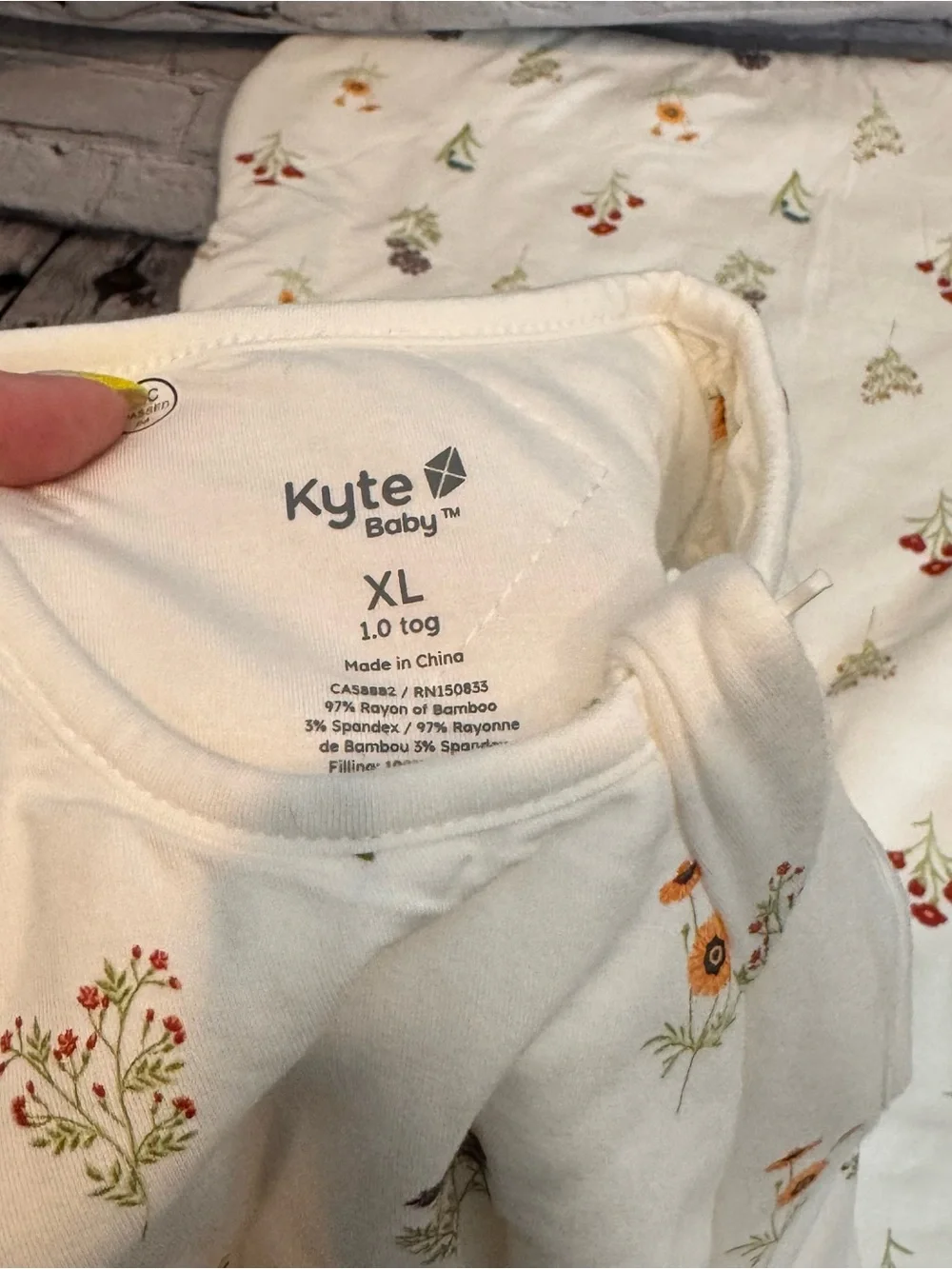 Kyte Baby Floral Pattern 1.0 TOG Bamboo Sleepsack